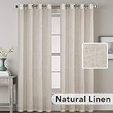 H.VERSAILTEX Elegant Natural Linen Blended Energy Efficient Light Filtering Curtains/Angora Nickel G | Amazon (US)