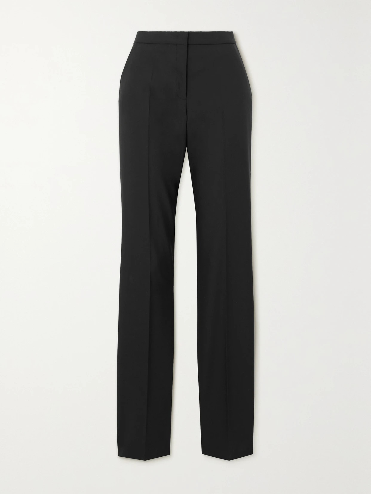 Another Tomorrow - + Net Sustain Pleated Merino Wool Straight-leg Pants - Black | NET-A-PORTER (US)
