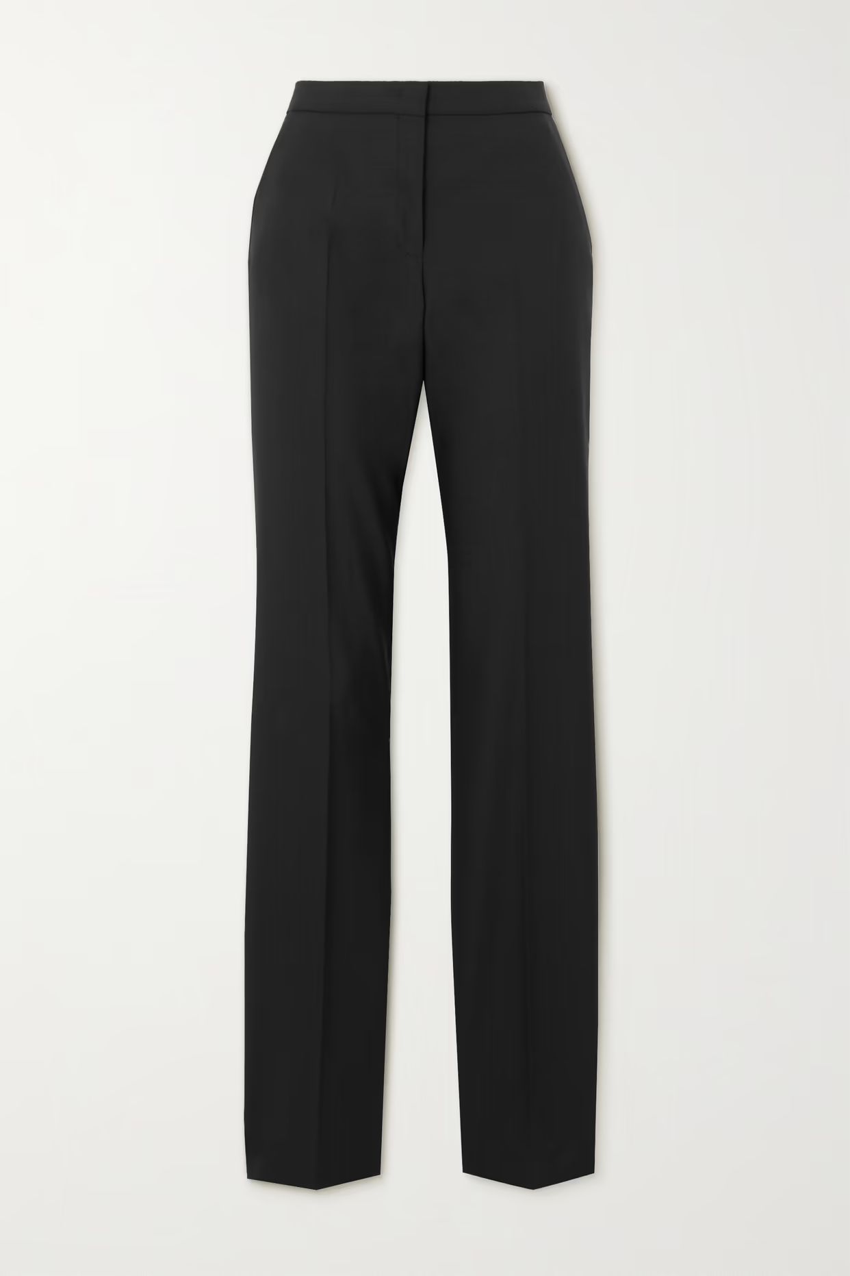 Another Tomorrow - + Net Sustain Pleated Merino Wool Straight-leg Pants - Black | NET-A-PORTER (US)