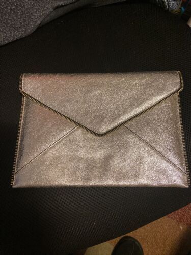 Rebecca Minkoff "Leo" Leather Flap Envelope Clutch with zipper ends-NWT | eBay AU