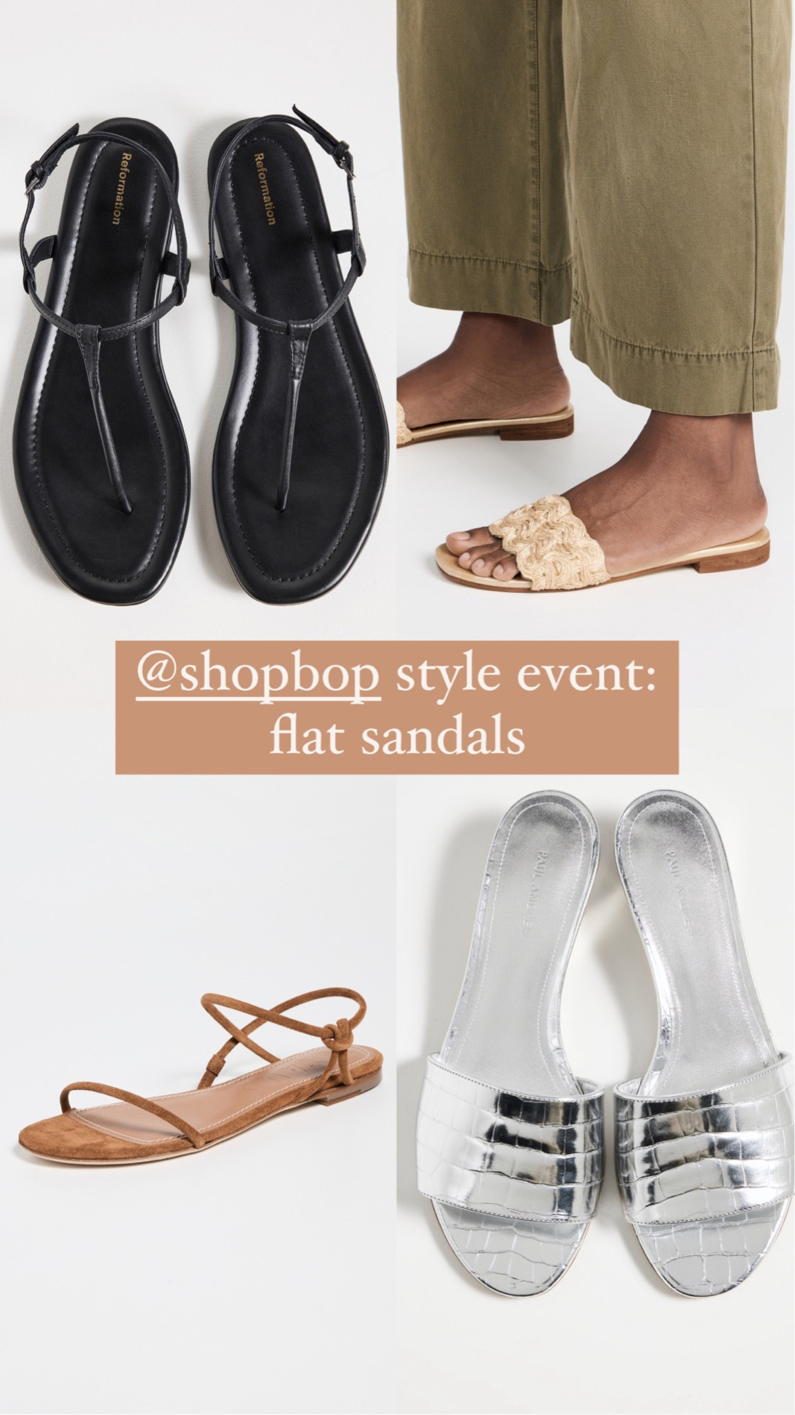Shopbop Style Event: Flat Sandals
Use Code: STYLE

#LTKshoecrush #LTKstyletip #LTKSeasonal