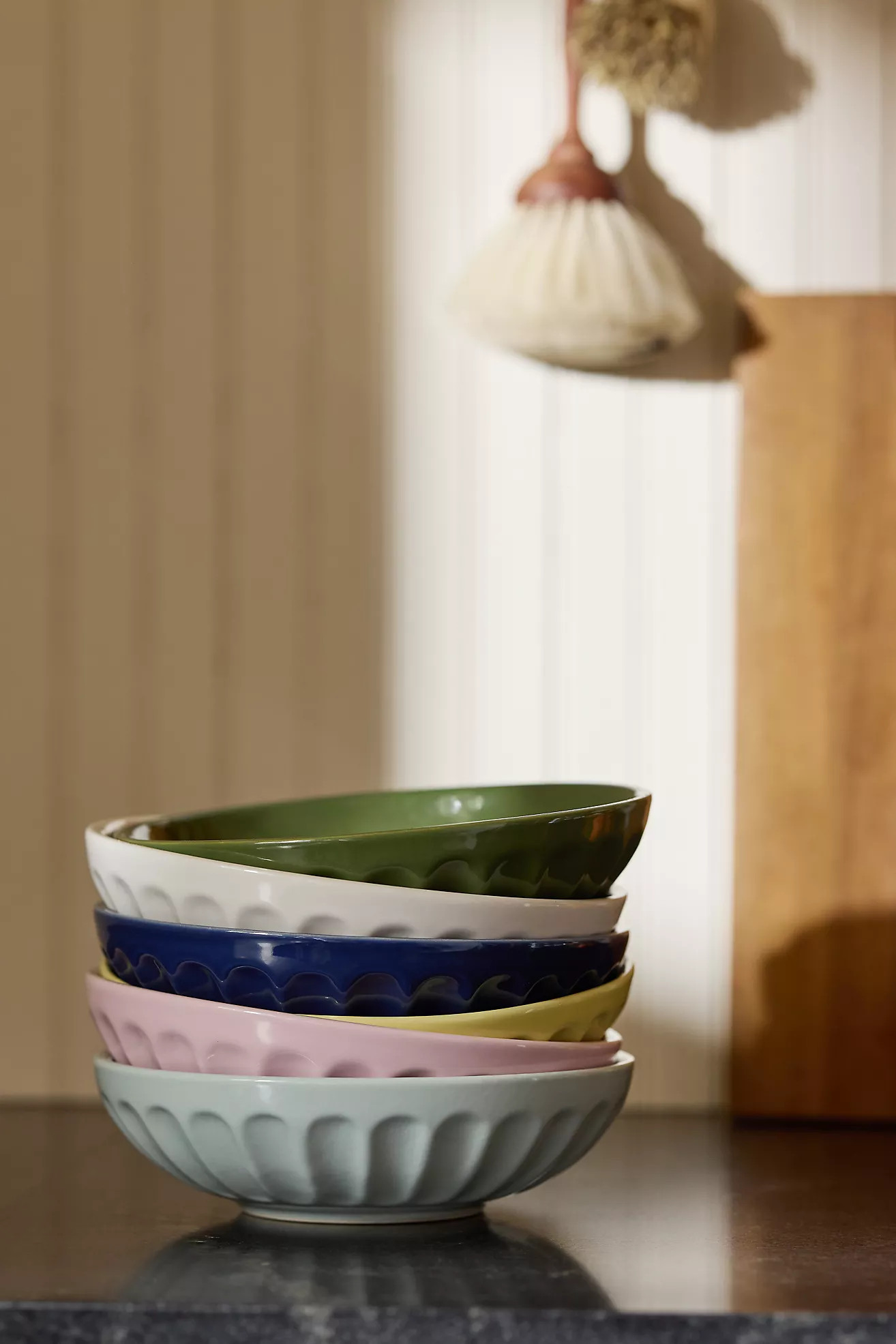 The Latte Stoneware Pasta Bowls, Assorted Set of 6: Amelie Edition | Anthropologie (US)