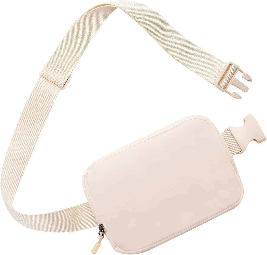 Belt bag Fanny pack crossbody bags for women Everywhere belt bag (ivory) | Amazon (US)