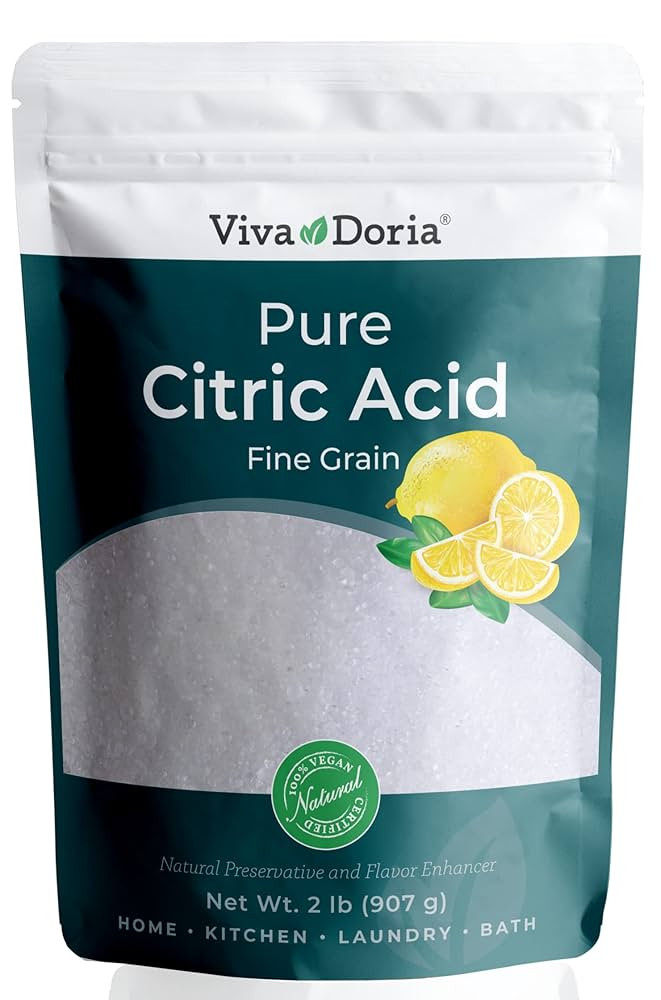 Viva Doria 100% Pure Citric Acid, Food Grade, Fine Grain, 2 lb (907 g) | Amazon (US)