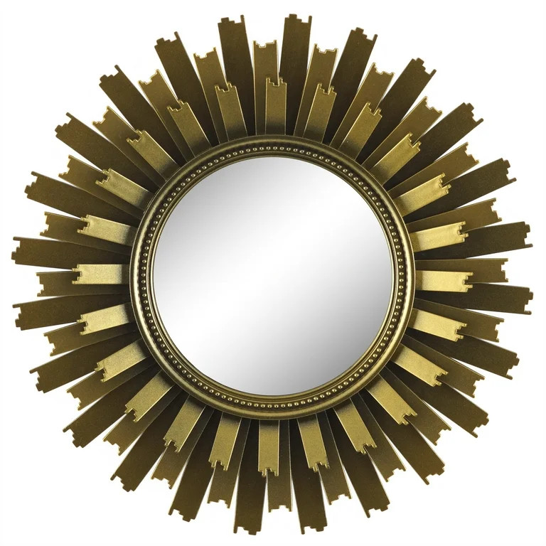 Better Homes & Gardens 3-Piece Round Sunburst Mirror Set in Gold Finish | Walmart (US)