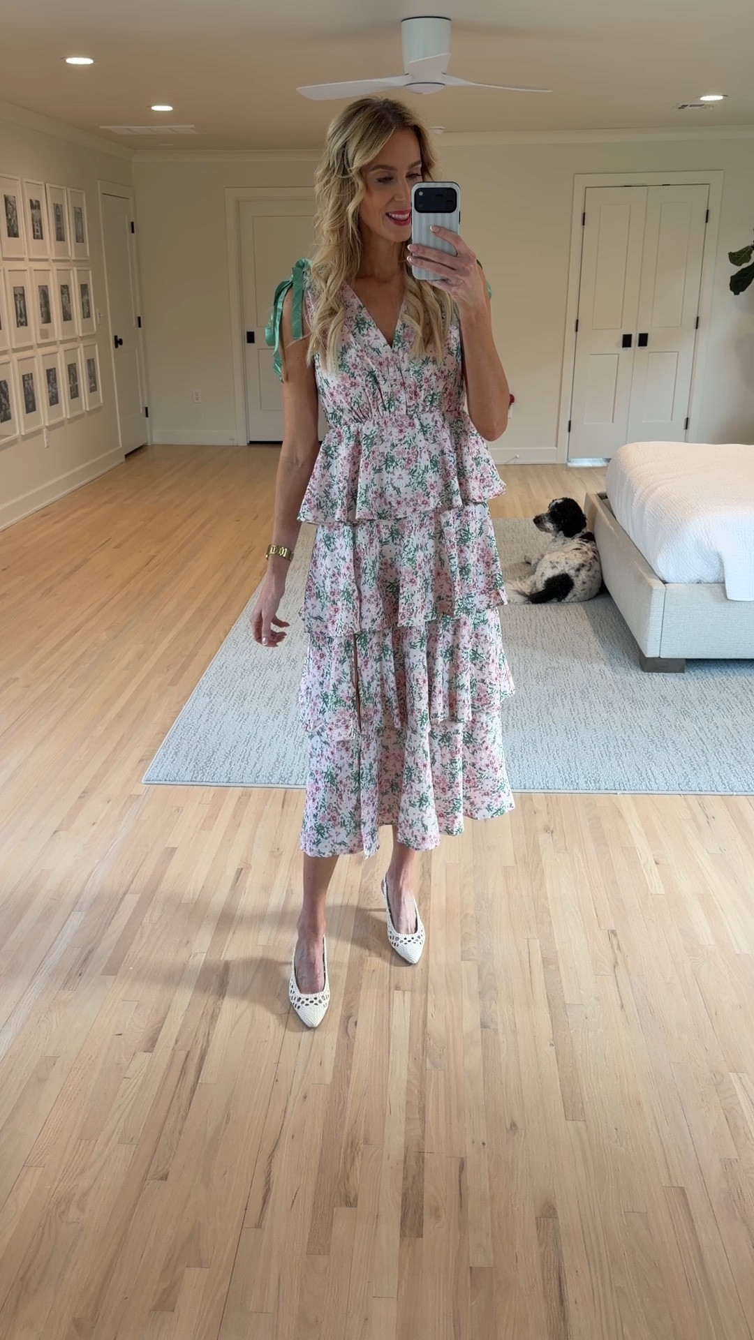 Tiered amazon maxi dress would make a gorgeous Easter dress, wedding guest dress, baby shower dress, and more!