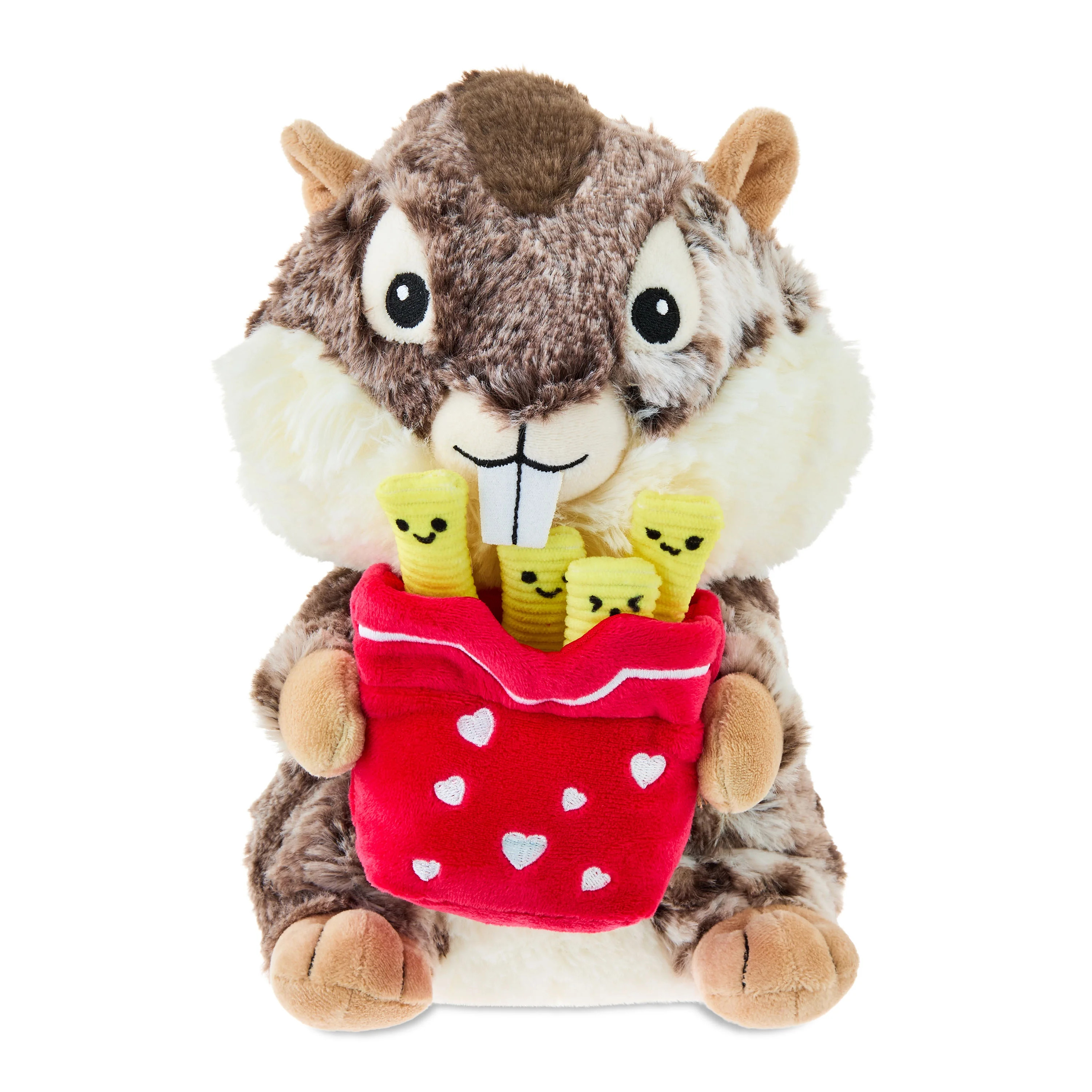 Medium Chipmunk with Fries Plush, Multicolor, 10", Valentine's Day by Way To Celebrate | Walmart (US)