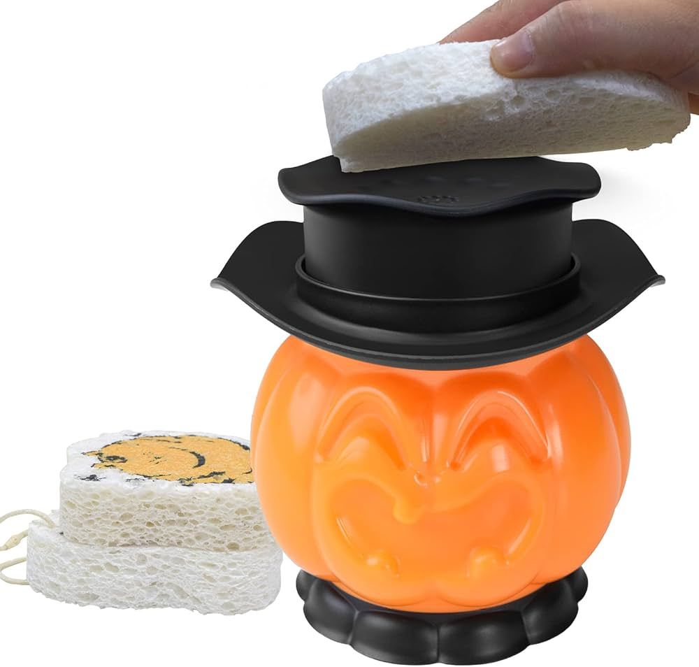 2 in 1 Dish Soap Dispenser and Sponge Holder for Kitchen Sink,Refillable with Dish Washing up Liq... | Amazon (US)