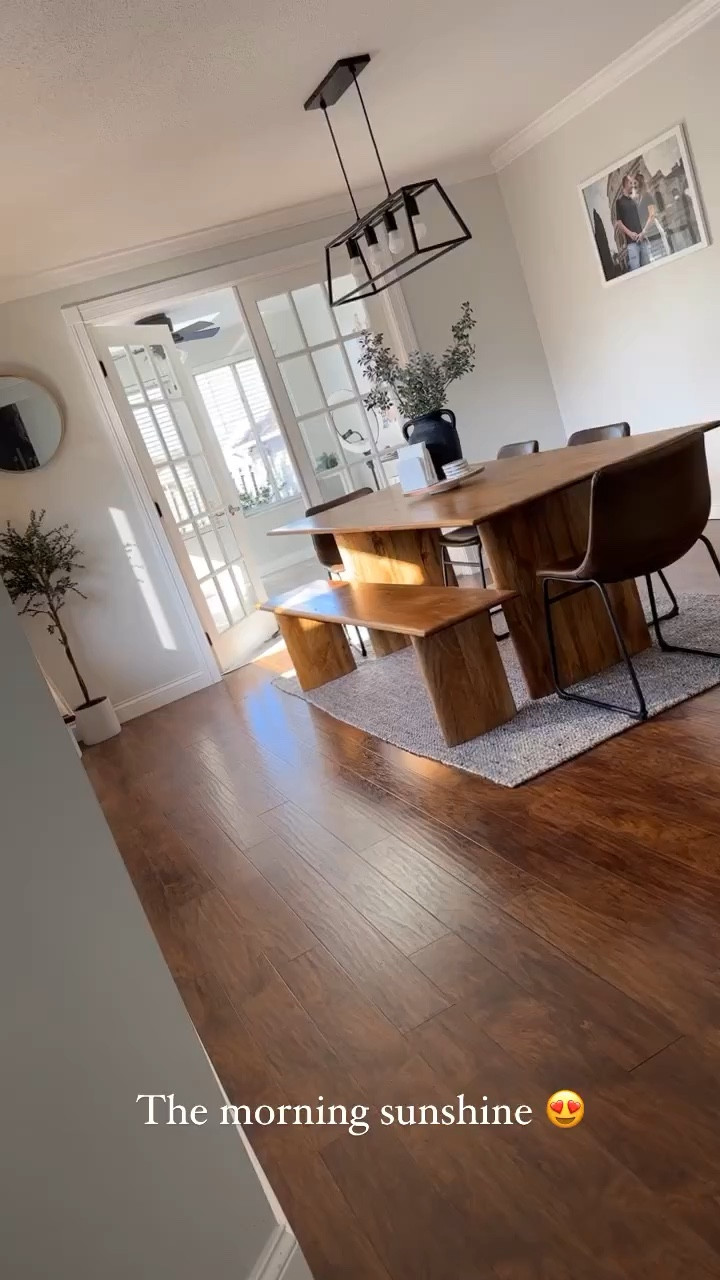 Our dining room table and bench from West Elm and leather chairs linked as well 😍

#LTKhome #LTKkids #LTKfamily