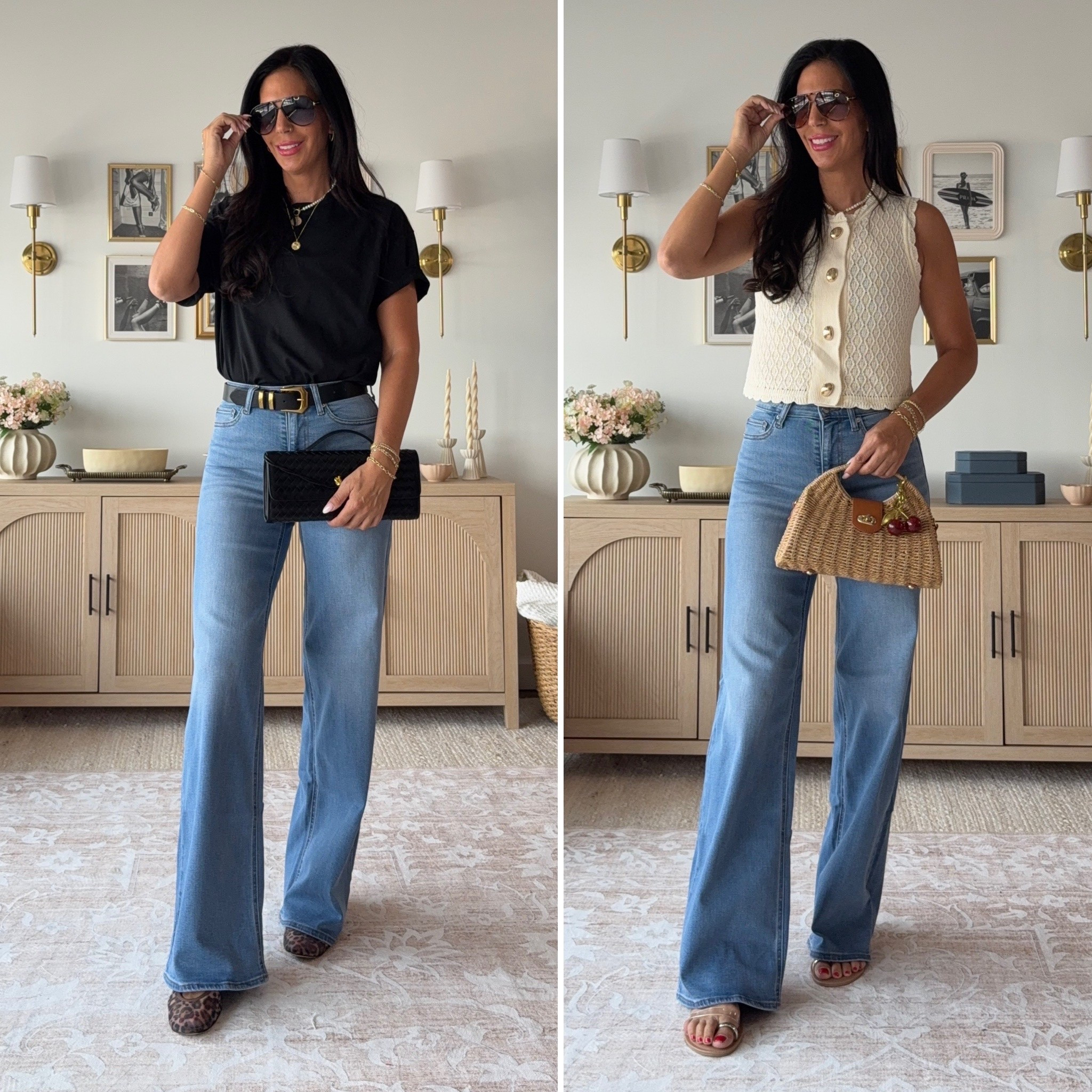 These Target wide leg jeans come in 3 lengths and a bunch of washes. They give designer vibes for a fraction of the price. Make sure to size UP!  
I am wearing a 4 and for a relaxed fit would go up to a 6 long 
Tops- small 

#LTKU #LTKOver40 #LTKFindsUnder50 #LTKSeasonal #LTKFindsUnder100 #LTKOver40