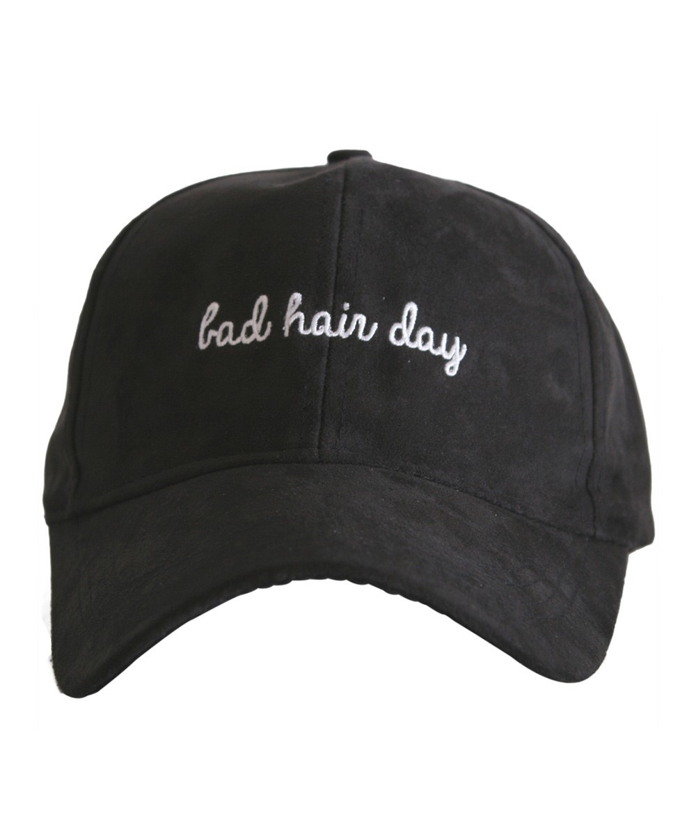 Katydid Collection Women's Baseball Caps - Black 'Bad Hair Day' Baseball Cap | Zulily