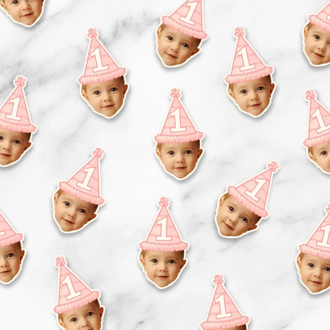 Personalized Face Confetti, Girls First Birthday Custom Photo Party Decorations | Etsy (US)