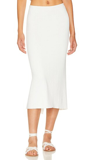 Frankie Midi Tube Skirt in Ivory | Revolve Clothing (Global)