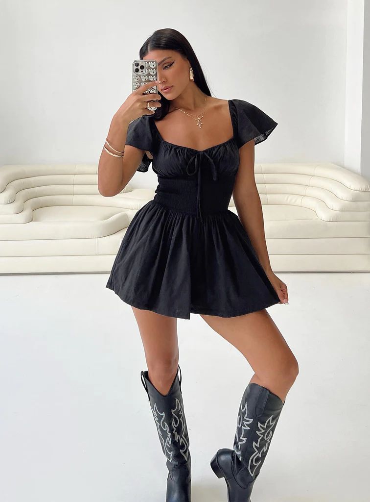 Front Row Romper Black | Princess Polly US