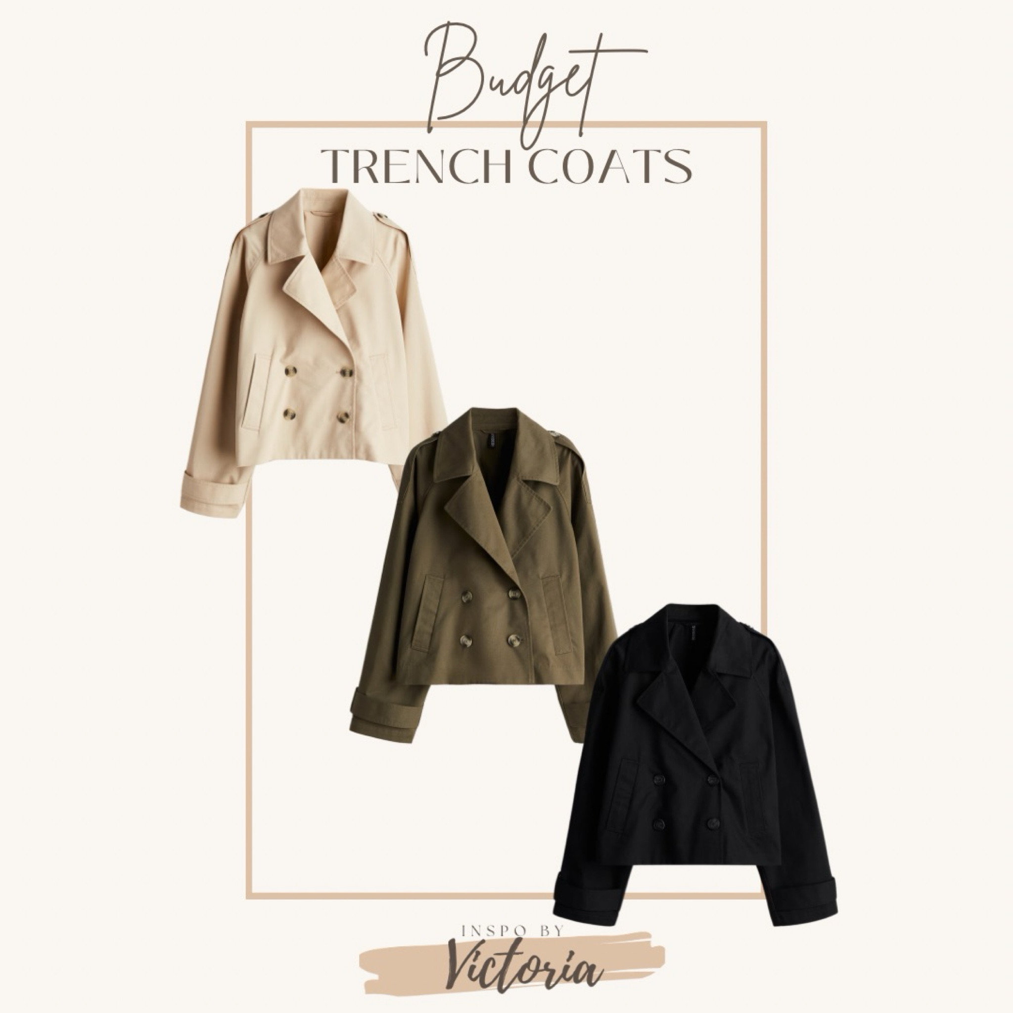 3 Budget Trench Coats to keep on your radar this season🤎
#trendingnow #shorttrenchcoat #croppedtrench

#LTKSeasonal #LTKStyleTip #LTKFindsUnder50