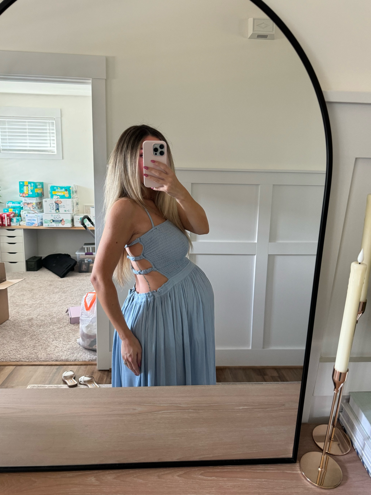this Amazon dress is a 13/10 find!!! Under $40, TONS of colors and bump friendly! Linking my backless bra too! It’s a life saver (I wear the size D) 

#LTKStyleTip #LTKFindsUnder50 #LTKBump