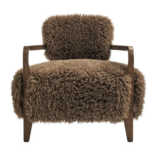 Zinnia Faux Fur Accent Chair in White | Wayfair | Wayfair North America