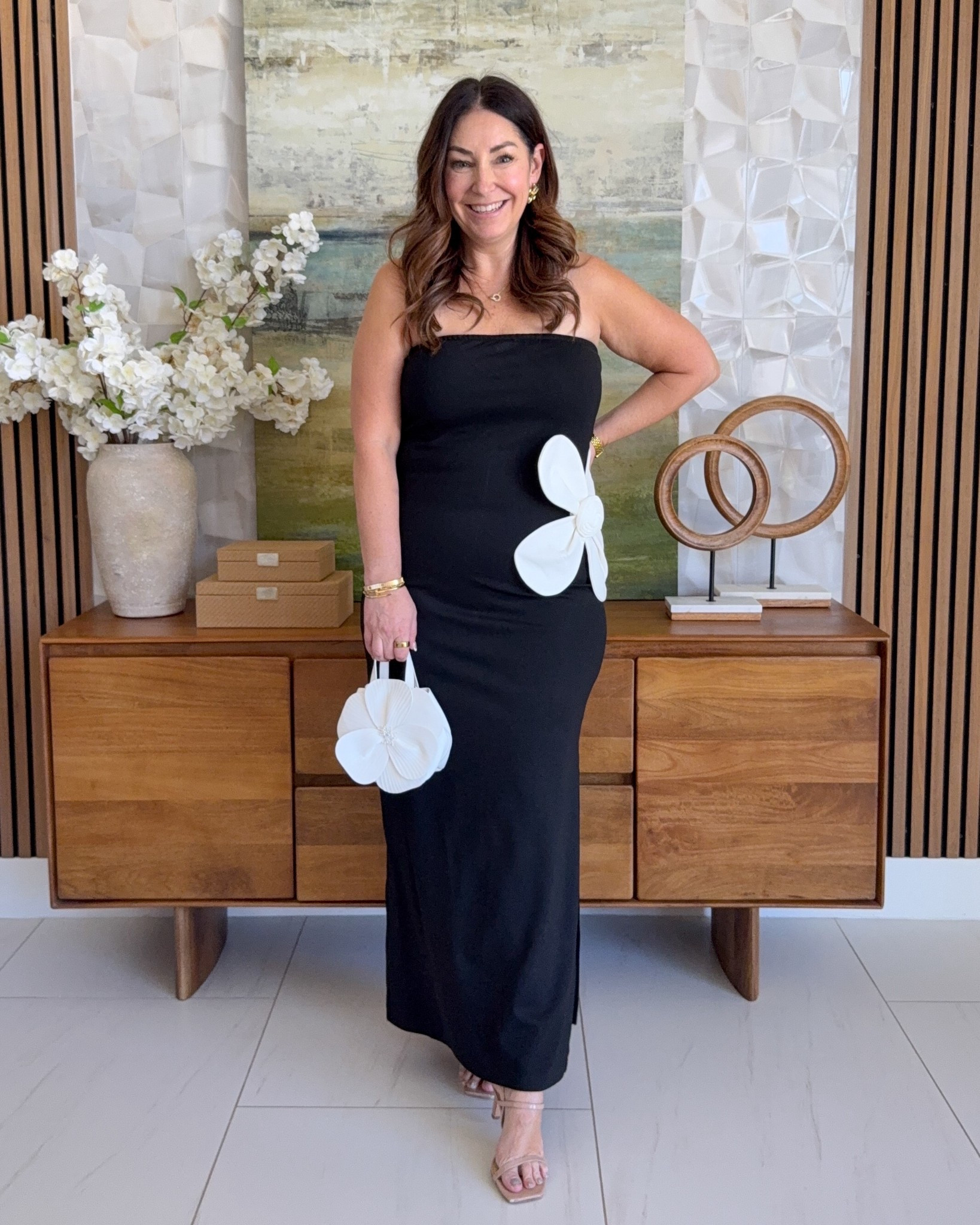 Amazon resort beach vacation dress wearing in large - true to size 

Linked similar jewelry - strapless bra wearing 38D runs true to size 


#LTKSeasonal #LTKOver40 #LTKMidsize