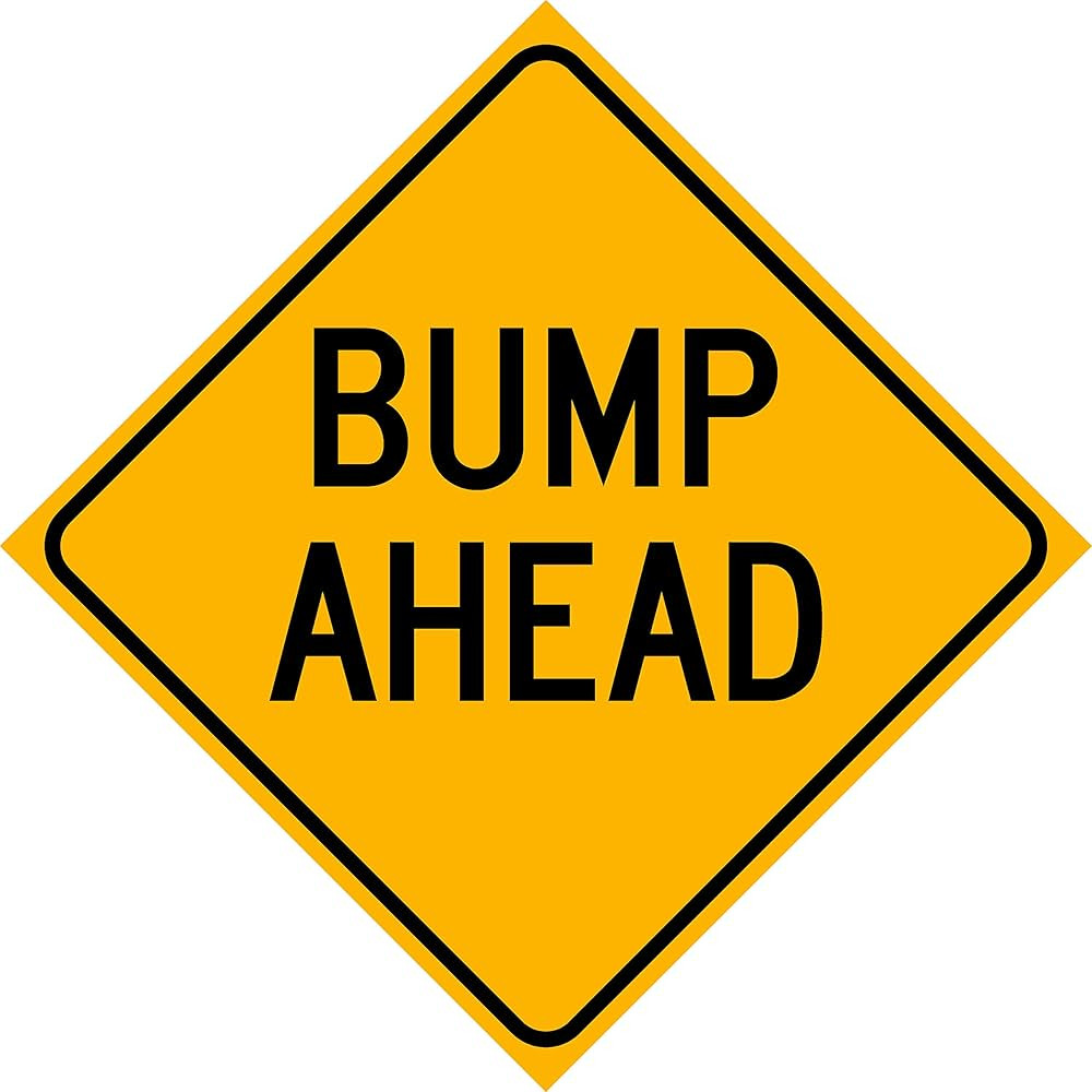 3M Engineer Grade Reflective Aluminum Sign, Legend "Bump Ahead", 18" square, Black on Yellow | Amazon (US)