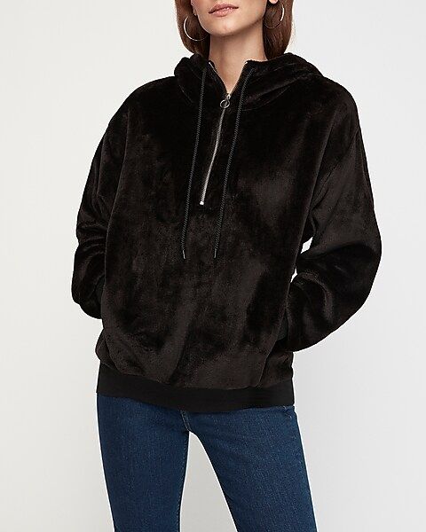 oversized velour hoodie | Express