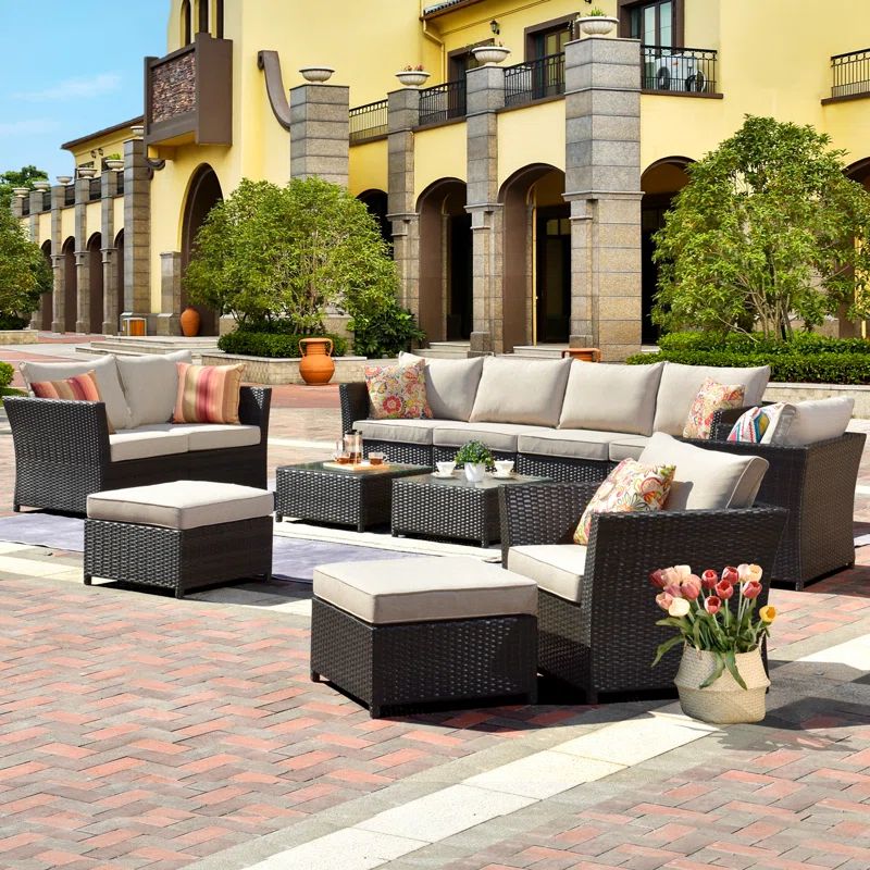 Paulsen 8 - Person Outdoor Seating Group with Cushions | Wayfair North America