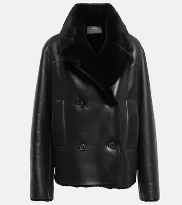 Double-breasted leather jacket | Mytheresa (FR)
