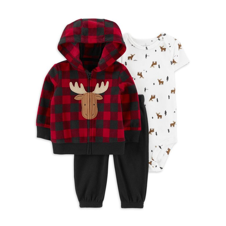 Carter's Child of Mine Baby Boy Cardigan Outfit Set, 3-Piece, 0/3-24 Months | Walmart (US)