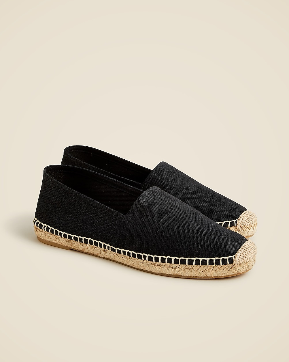 Made-in-Spain espadrille flats in linen | J. Crew US
