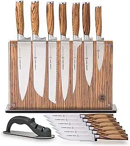 Schmidt Brothers - Zebra Wood, 15-Piece Kitchen Knife Set, High-Carbon Stainless Steel Cutlery wi... | Amazon (US)