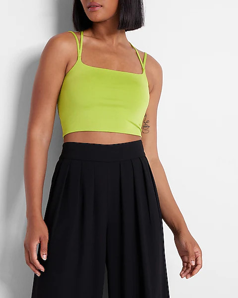 Body Contour Strappy Back Cropped Cami | Express