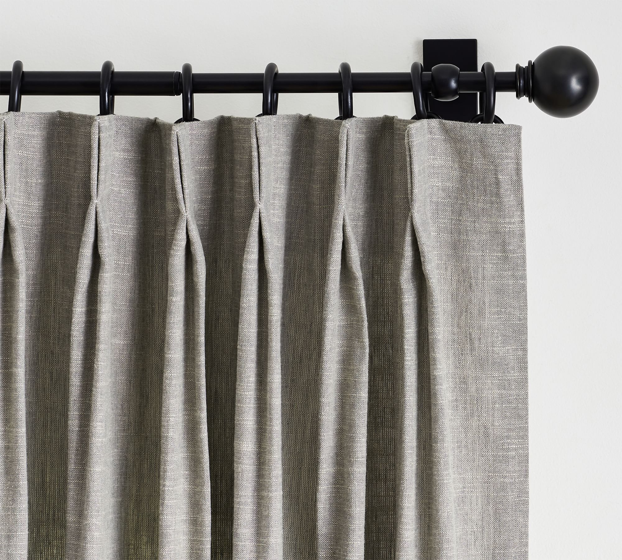 Emery Linen Pinch Pleat Curtain | Pottery Barn (US)