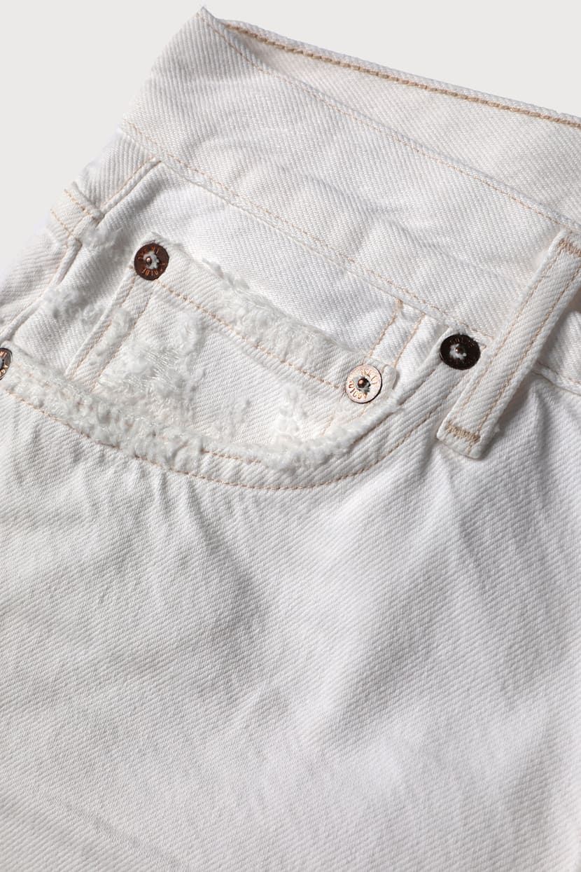 Parker White High-Waisted Cutoff Denim Shorts | Lulus (US)