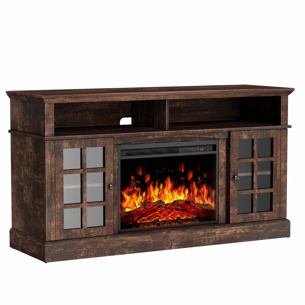 Anias TV Stand For TVs Up To 70" With Electric Fireplace Included | Wayfair North America
