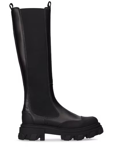 50mm Leather tall boots | Luisaviaroma