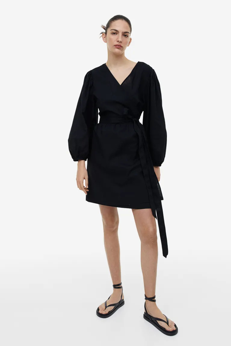 Linen-blend Wrap Dress | H&M (US + CA)