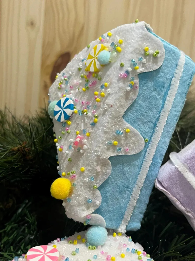 Sprinkles & Icing Cake Slice Ornament - Etsy | Etsy (US)