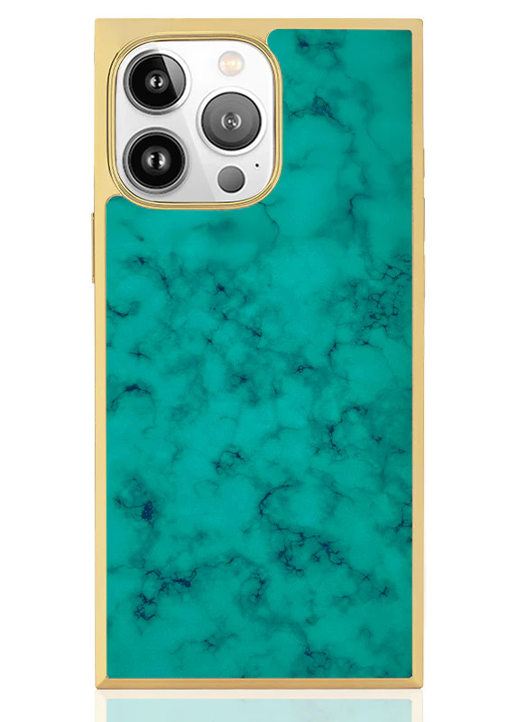 Elite Collection - SQUARE® Gilded Turquoise iPhone Case | FLAUNT