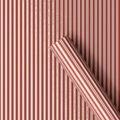 30" 20 sq ft Christmas Roll Wrap Red/White/Silver Stripes - Wondershop™ | Target