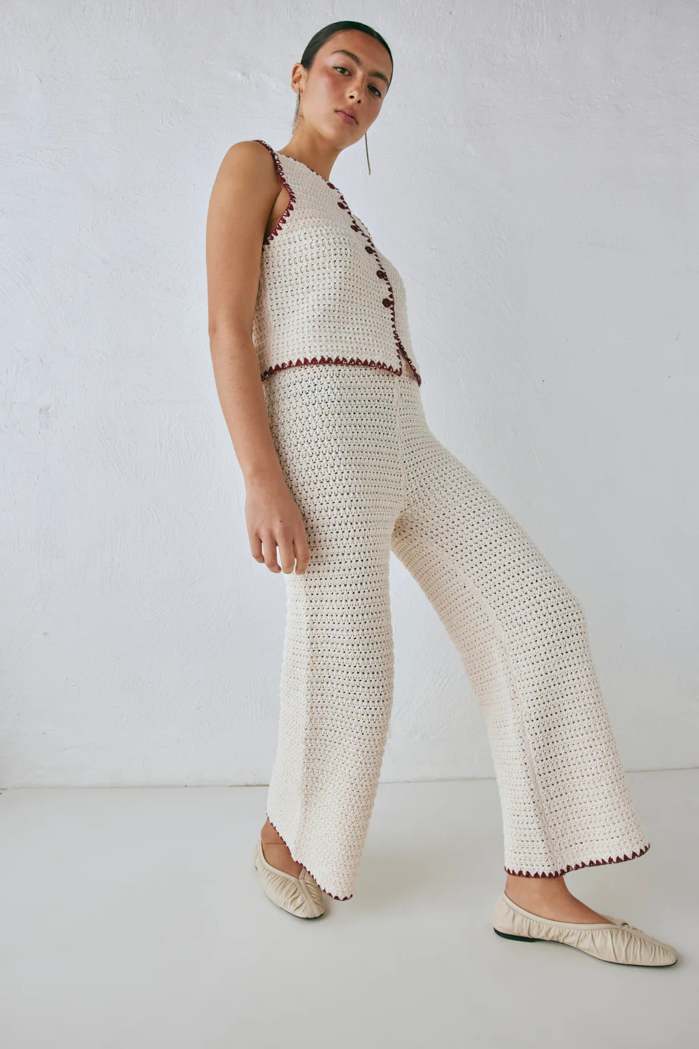 Stella Knit Pants Cream | VRG Grl