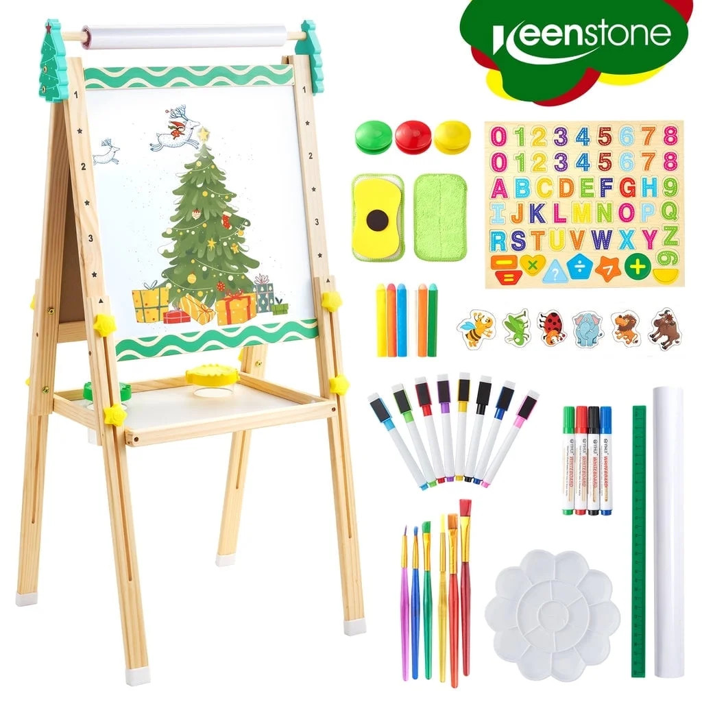 Keenstone Christmas Tree Art Easel for Kids, Learning-Toy for 3,4,5,6,7,8 Years Old Boy&Girls, Wo... | Walmart (US)