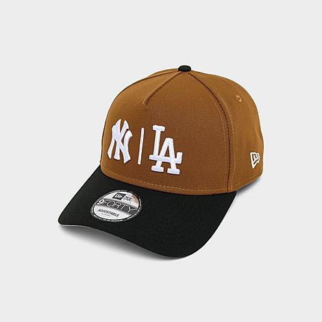 New Era New York Yankees Los Angeles Dodgers MLB 9FORTY A-Frame Snapback Hat in Brown/Black | Finish Line (US)