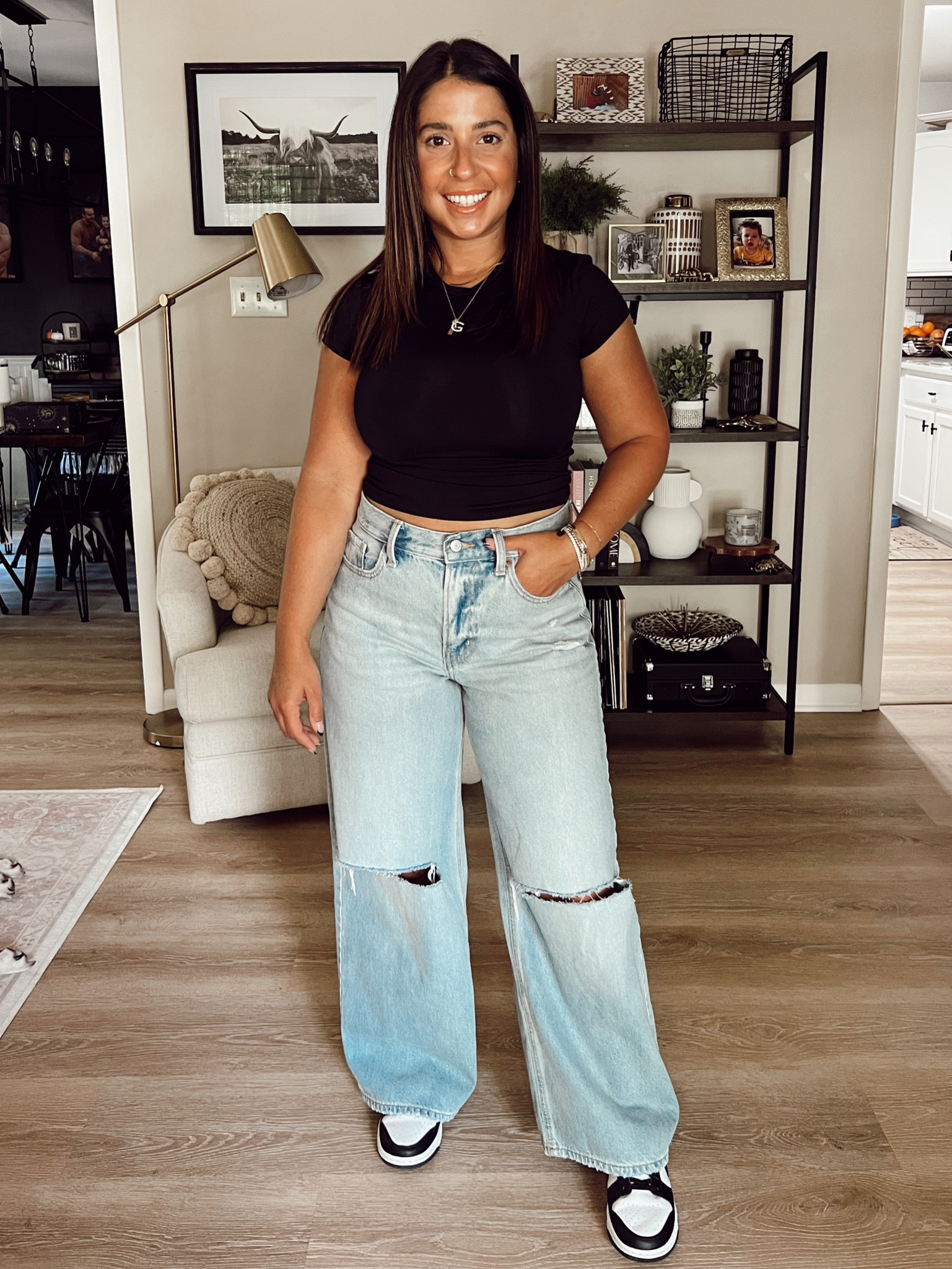 Petite friendly wide leg baggy jeans 
In my true size 6 petite

#LTKfindsunder50 #LTKstyletip #LTKsalealert