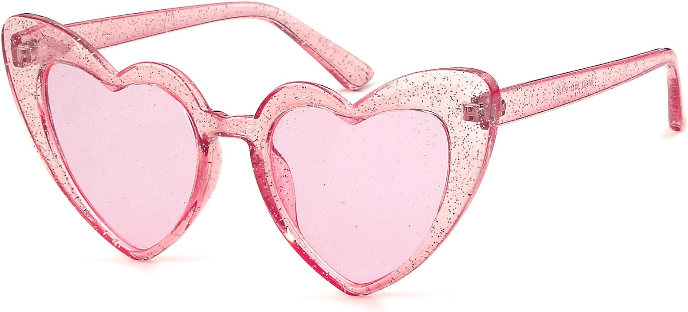 GIFIORE Heart Sunglasses Vintage Retro Oversized Heart Shaped Cat Eye Sun Glasses | Amazon (US)