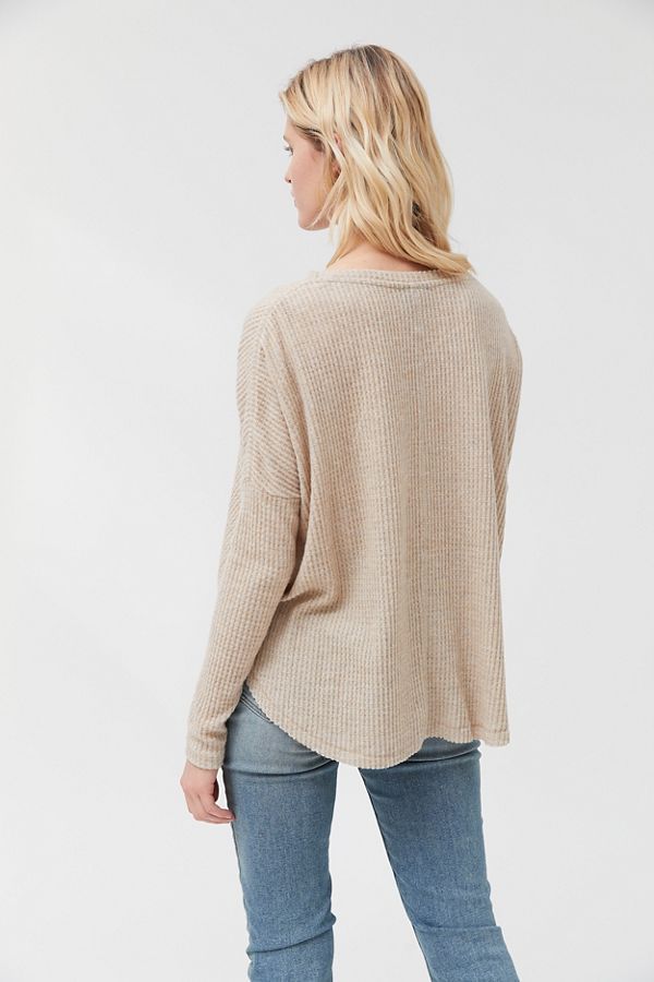 Out From Under Jojo Oversized Thermal Button-Front Top | Urban Outfitters (US and RoW)