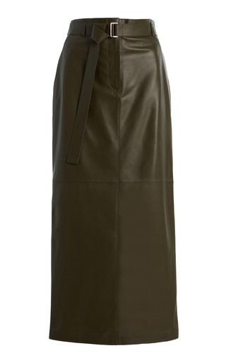 Belted Leather Midi Skirt | Moda Operandi (Global)