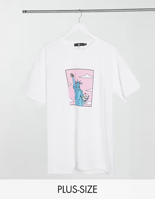 Daisy Street Plus relaxed t-shirt with statue graphic | ASOS (Global)