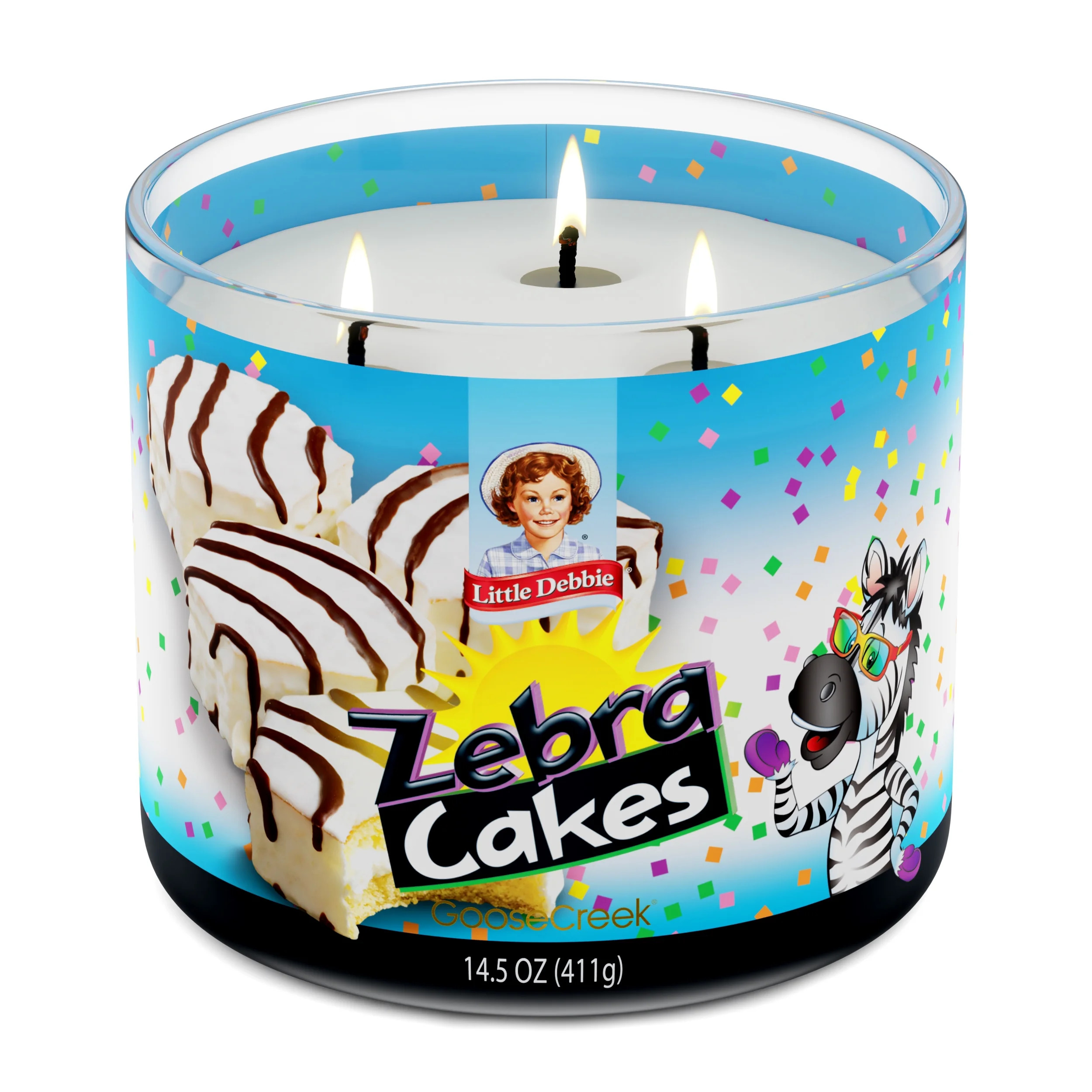 Goose Creek Little Debbie Zebra Cakes Scented 3-Wick Jar Candle 14.5oz | Walmart (US)