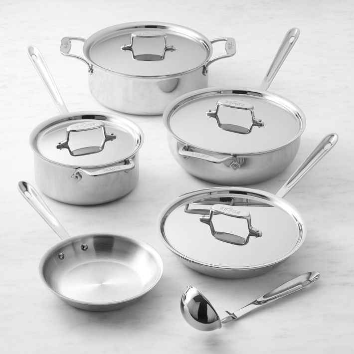 All-Clad D5® Stainless-Steel 10-Piece Essential Cookware Set | Williams-Sonoma