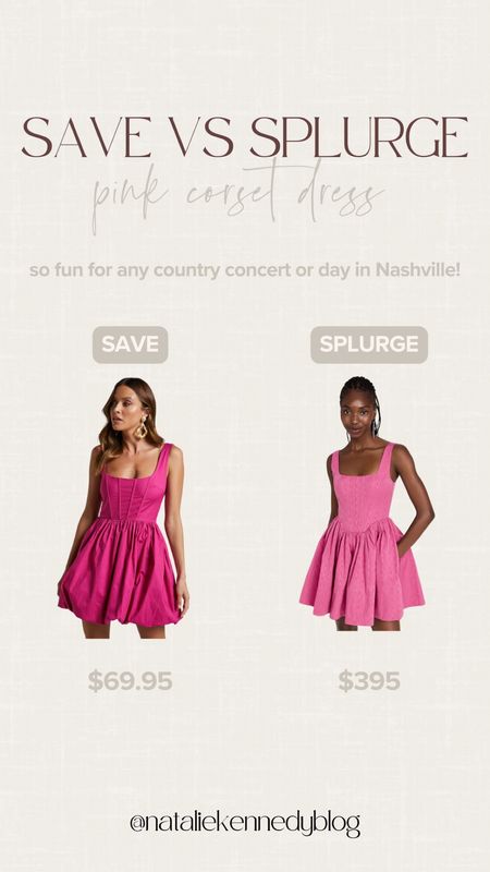 SAVE vs. SPLURGE: pink corset dress 💗