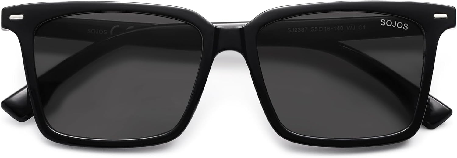 SOJOS Trendy Polarized Square Sunglasses Womens Men Retro Vintage 90s Sun Glasses SJ2387 | Amazon (US)